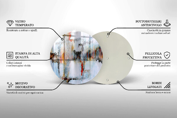 Kuchynská doska zo skla Abstrakcia farby