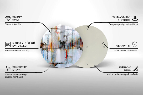 Kuchynská doska zo skla Abstrakcia farby