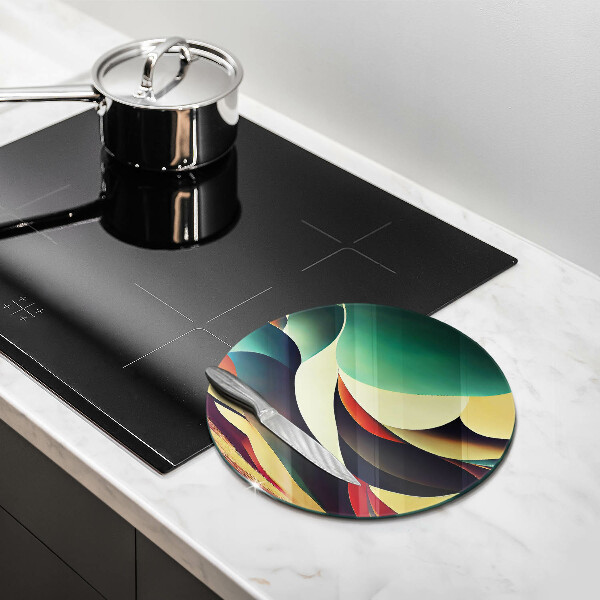 Kuchynská doska veľká zo skla Tvarová abstrakcia