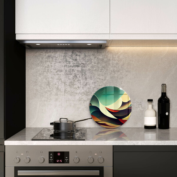 Kuchynská doska veľká zo skla Tvarová abstrakcia