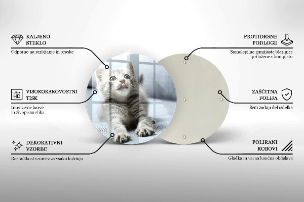 Kuchynská doska zo skla Malé roztomilé mačiatko