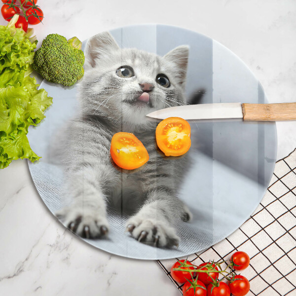 Kuchynská doska zo skla Malé roztomilé mačiatko