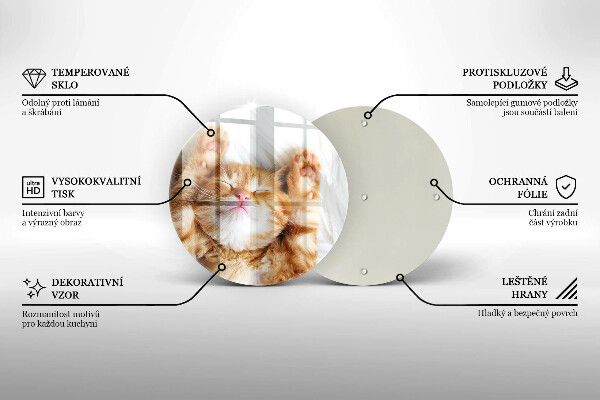 Kuchynská doska zo skla Malé roztomilé mačiatko