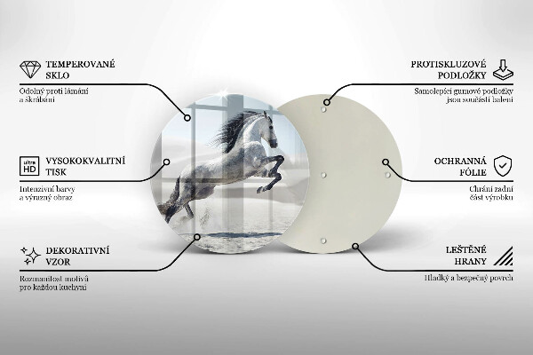 Kuchynská doska zo skla Osy bieleho koňa