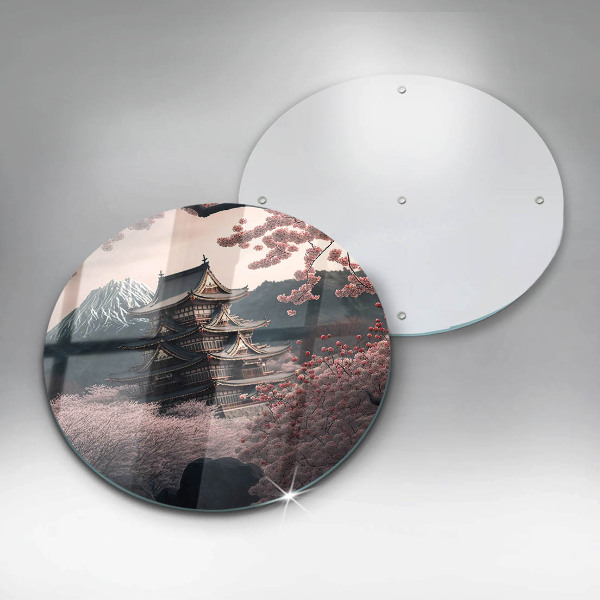 Kuchynská doska veľká zo skla Japonská stavebná krajina