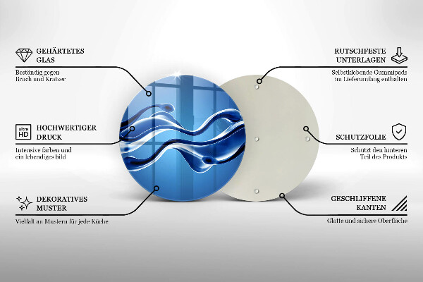 Kuchynská doska zo skla Abstrakcia tekutín