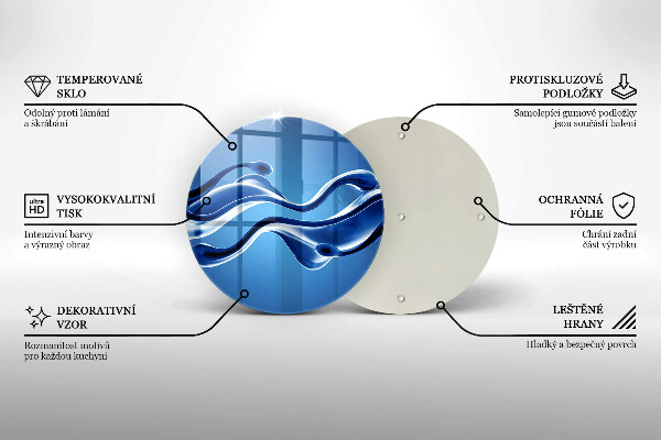 Kuchynská doska zo skla Abstrakcia tekutín