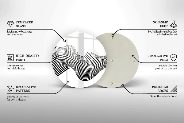Kuchynská doska zo skla Lineárna abstrakcia