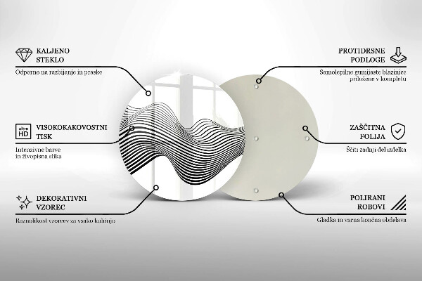 Kuchynská doska zo skla Lineárna abstrakcia