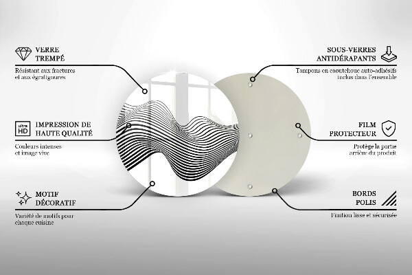 Kuchynská doska zo skla Lineárna abstrakcia