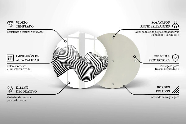 Kuchynská doska zo skla Lineárna abstrakcia