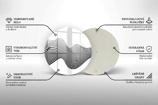 Kuchynská doska zo skla Lineárna abstrakcia