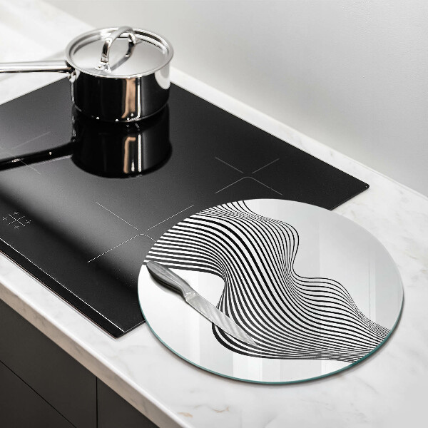 Kuchynská doska zo skla Lineárna abstrakcia