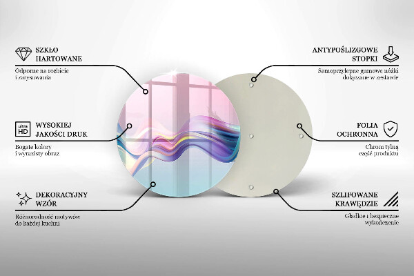 Kuchynská doska zo skla Pastelová abstrakcia