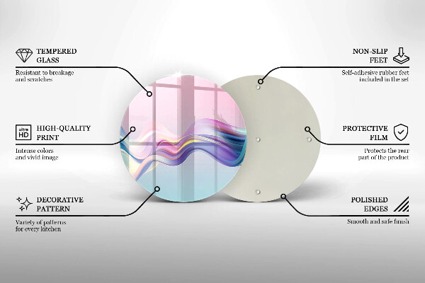 Kuchynská doska zo skla Pastelová abstrakcia