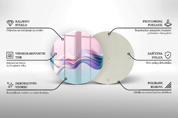 Kuchynská doska zo skla Pastelová abstrakcia