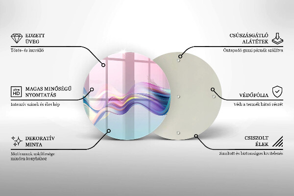 Kuchynská doska zo skla Pastelová abstrakcia