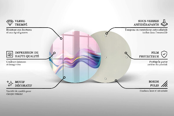 Kuchynská doska zo skla Pastelová abstrakcia