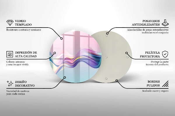 Kuchynská doska zo skla Pastelová abstrakcia