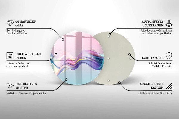 Kuchynská doska zo skla Pastelová abstrakcia