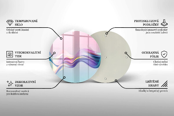Kuchynská doska zo skla Pastelová abstrakcia