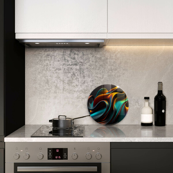 Kuchynská doska veľká zo skla Farebná abstrakcia