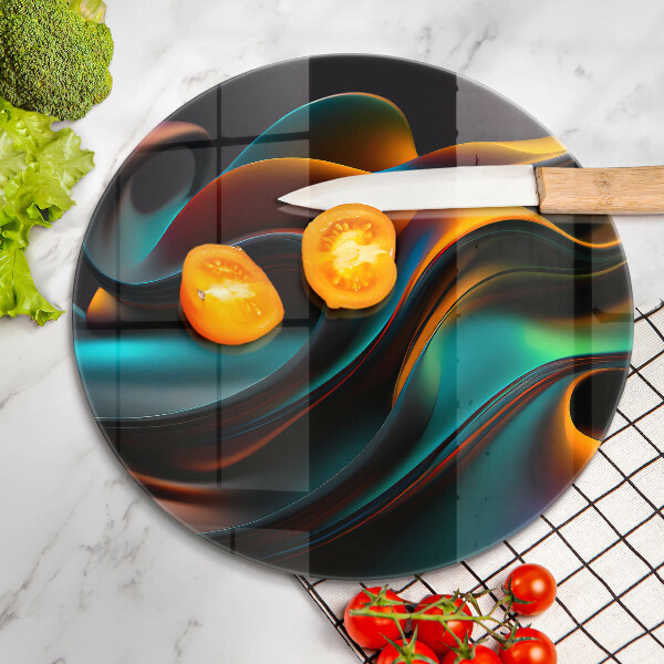 Kuchynská doska veľká zo skla Farebná abstrakcia