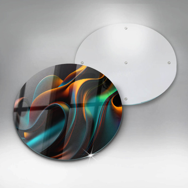 Kuchynská doska veľká zo skla Farebná abstrakcia