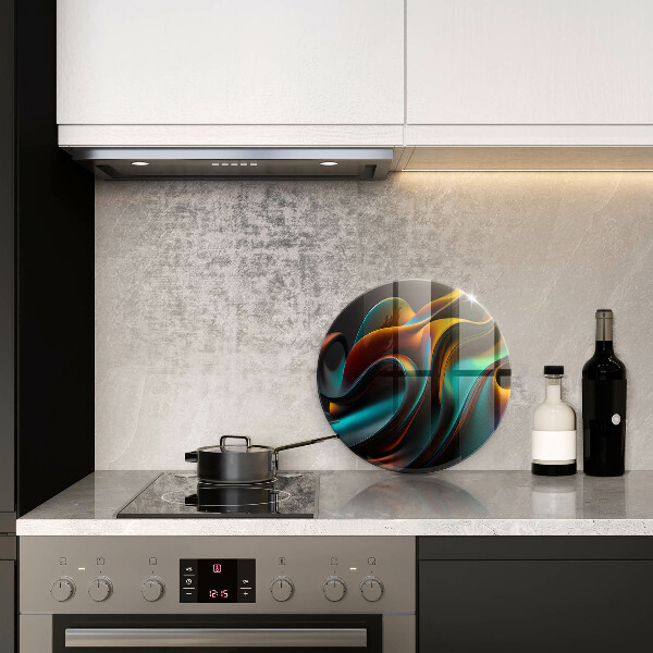 Kuchynská doska veľká zo skla Farebná abstrakcia