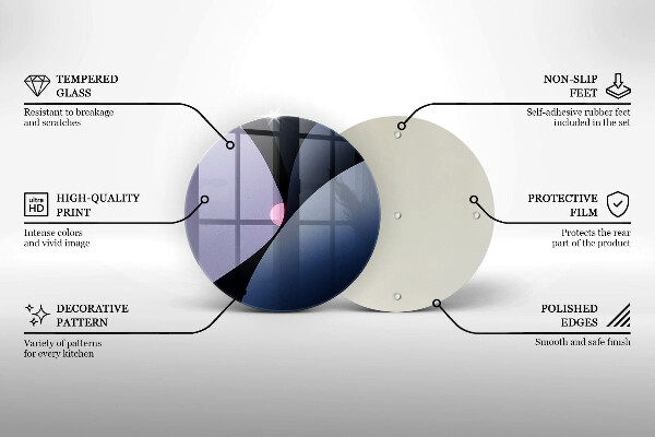 Kuchynská doska zo skla Abstraktné tvary