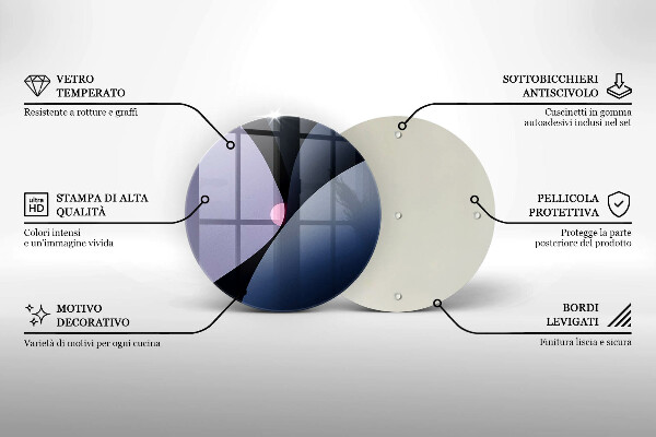 Kuchynská doska zo skla Abstraktné tvary
