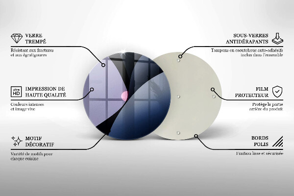 Kuchynská doska zo skla Abstraktné tvary