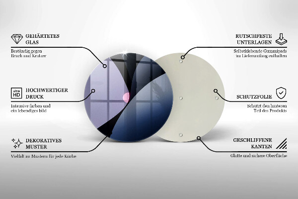 Kuchynská doska zo skla Abstraktné tvary
