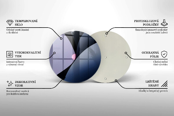 Kuchynská doska zo skla Abstraktné tvary