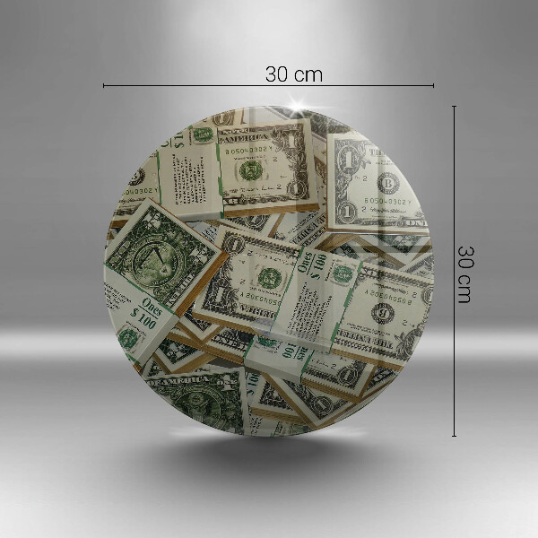 Kuchynská doska zo skla Peniaze doláre