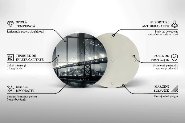 Kuchynská doska veľká zo skla Most Benjamina Franklina