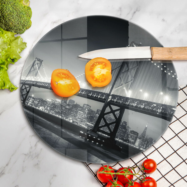 Kuchynská doska veľká zo skla Most Benjamina Franklina