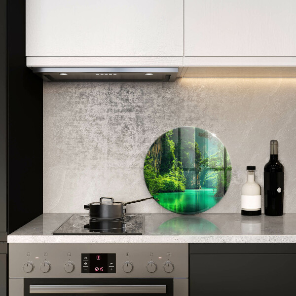 Kuchynská doska veľká zo skla Lagúnová krajina