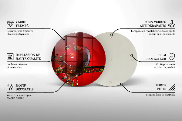 Kuchynská doska zo skla Jablkové ovocie vo vode