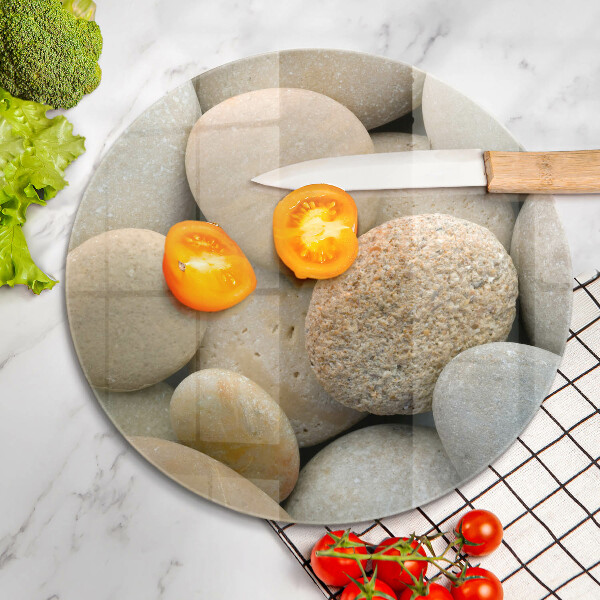 Kuchynská doska zo skla Vzor oválnych kamienkov