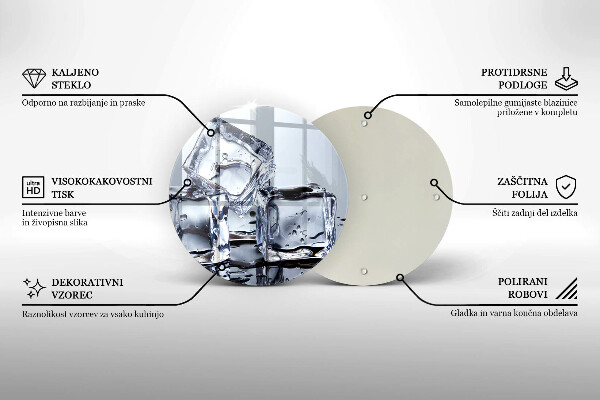 Kuchynská doska zo skla Kocky ľadu