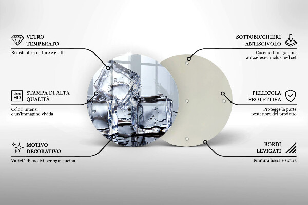 Kuchynská doska zo skla Kocky ľadu