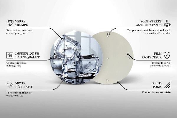 Kuchynská doska zo skla Kocky ľadu