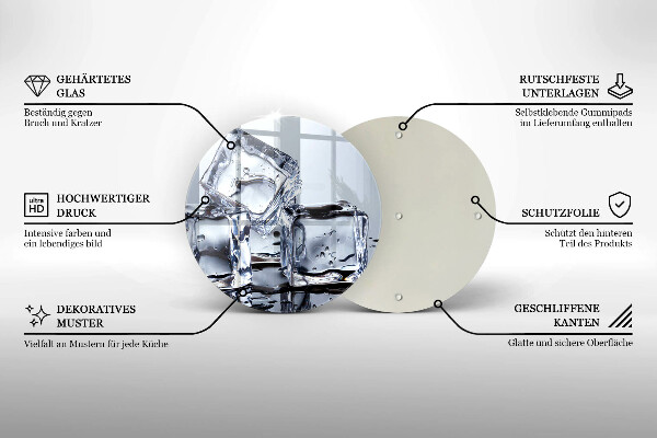 Kuchynská doska zo skla Kocky ľadu