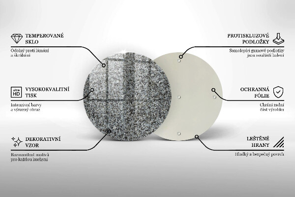 Kuchynská doska zo skla Textúra kameňa