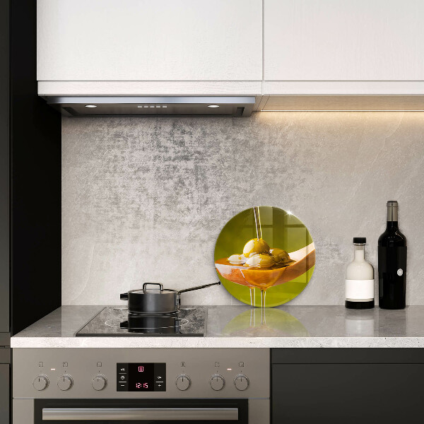 Kuchynská doska zo skla Olivový olej a olivy