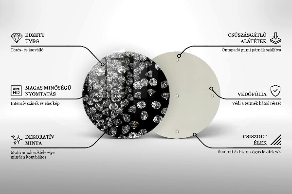 Kuchynská doska zo skla Diamanty diamanty