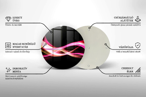 Kuchynská doska zo skla Abstraktný neónový dym