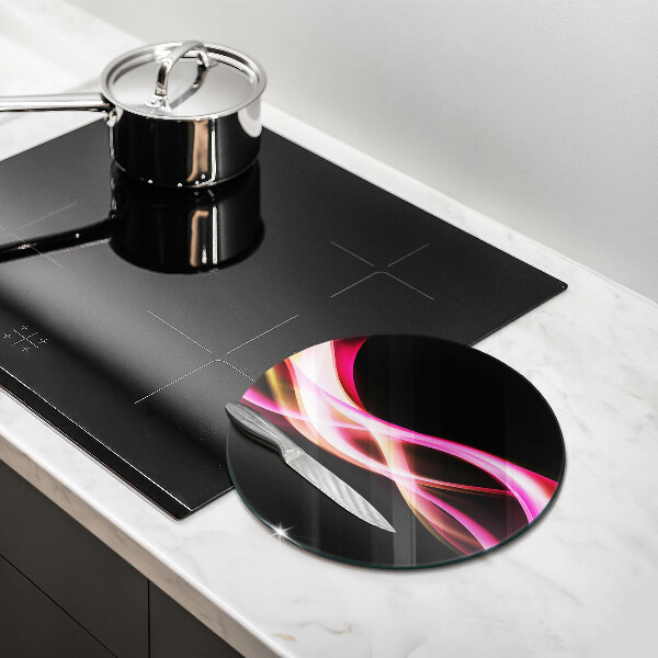 Kuchynská doska zo skla Abstraktný neónový dym