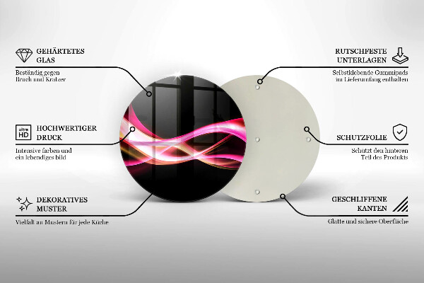 Kuchynská doska zo skla Abstraktný neónový dym